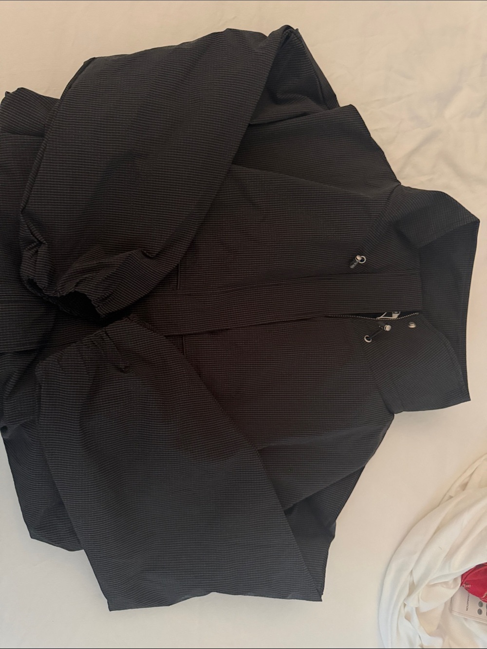 Micro Check Funnel Neck track Jacket. UK size 6-oversized. Never worn.